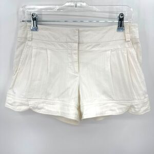 TRINA TURK White Cotton Short Chino Shorts Size 28